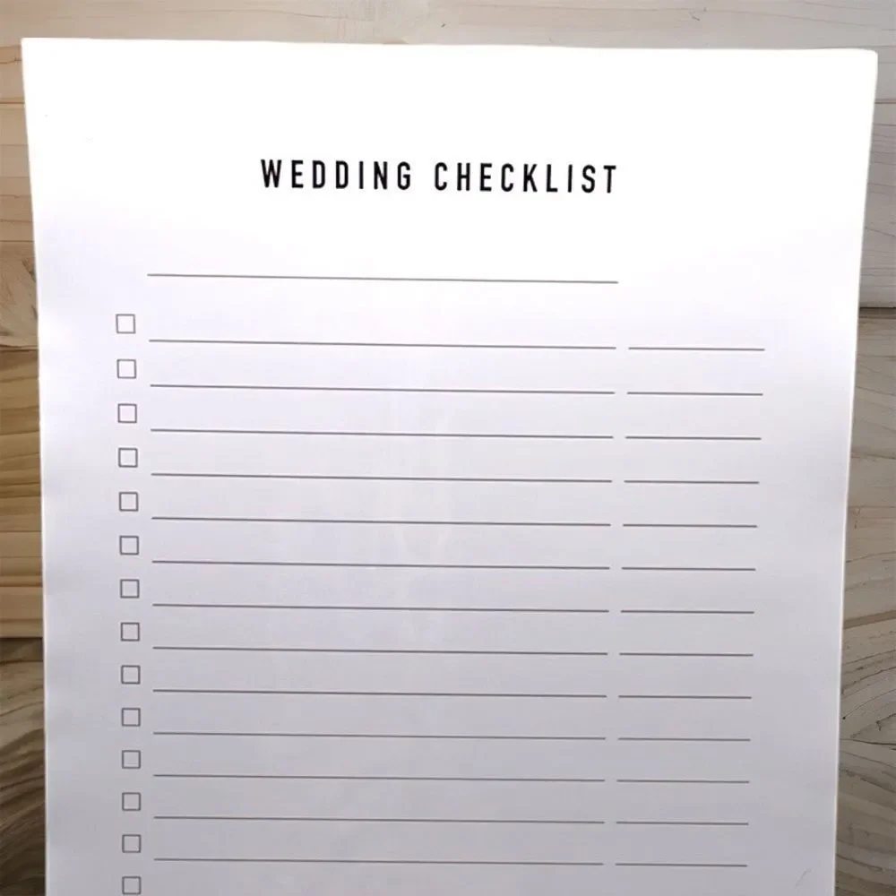 NWT M.C. squares WEDDING CHECKLIST Reusable adhesive white board